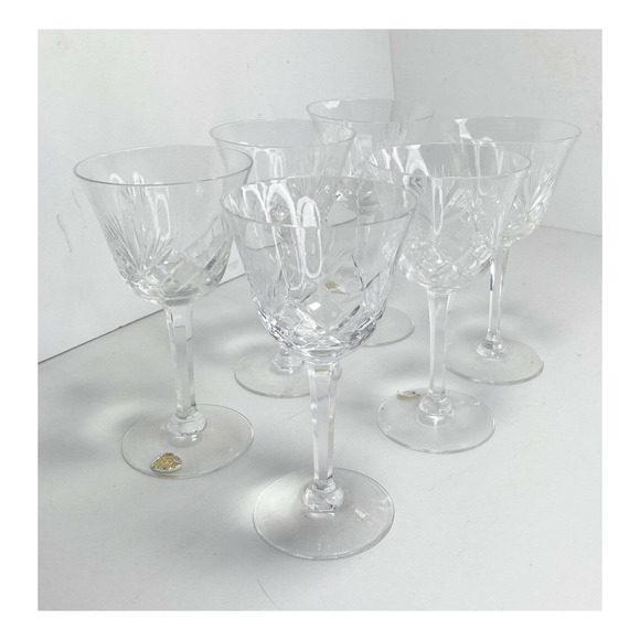 Tritschler Winterhal STRAUB, Set of 6 Claret/Red Wine Glasses, 6” Etched - Picture 1 of 6